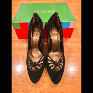 Charles David Suede/Patent Heels